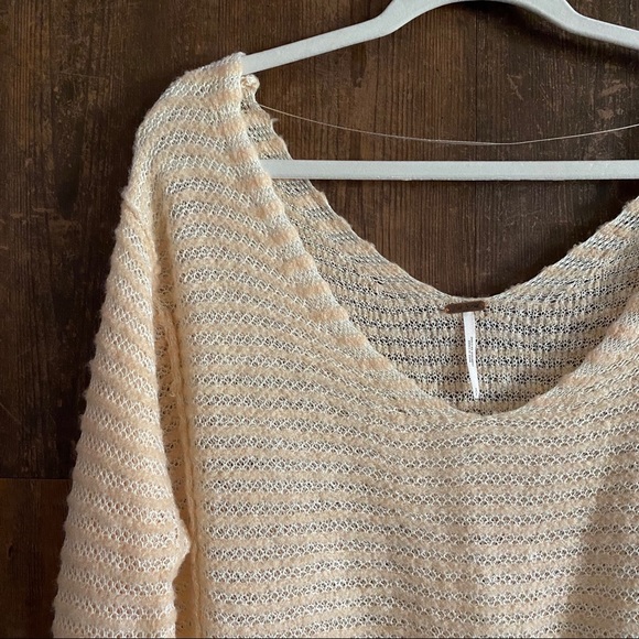 Free People | Striped Off Shoulder Sweater Small - Picture 2 of 7